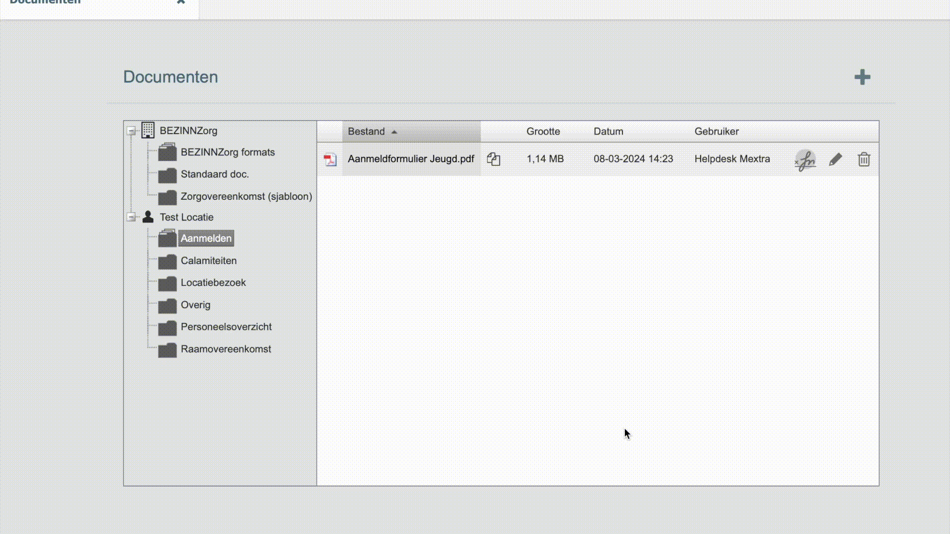 Aanmelden nieuwe cliënt Symax Mextra